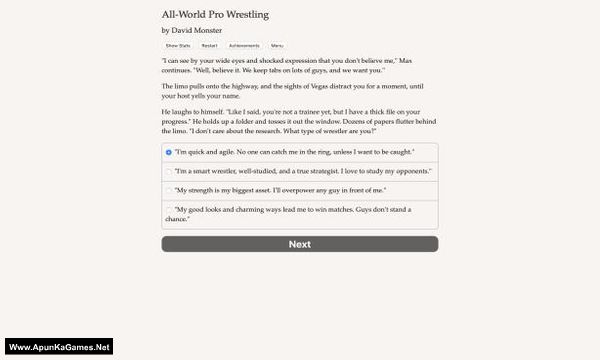 All World Pro Wrestling Screenshot 1, Full Version, PC Game, Download Free