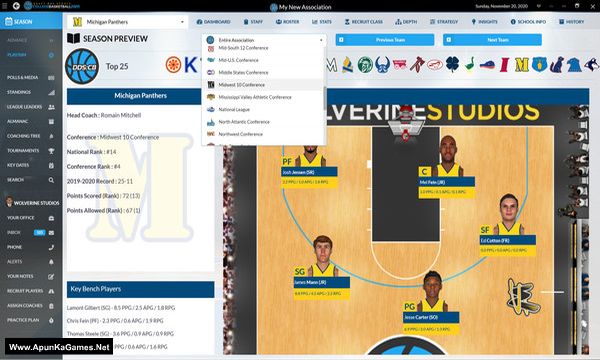 Draft Day Sports: College Basketball 2020 Screenshot 2, Full Version, PC Game, Download Free