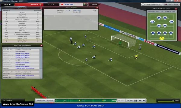 Football Manager 2009 Screenshot 3, Full Version, PC Game, Download Free