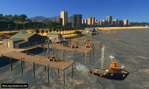Cities: Skylines Sunset Harbor Screenshot 1, Full Version, PC Game, Download Free